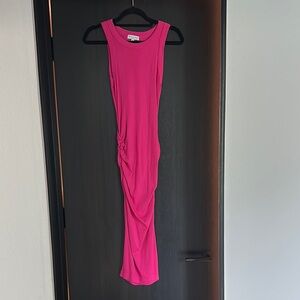 Michael Stars Wren Midi Tank Dress, Raspberry Pink, XS